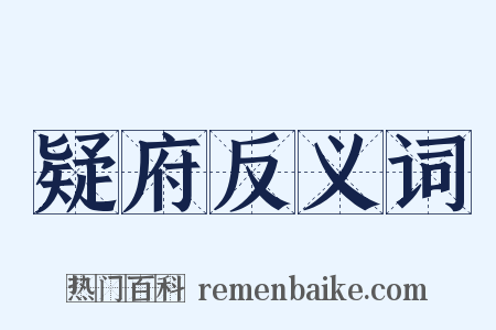 疑府反义词是什么意思的图片